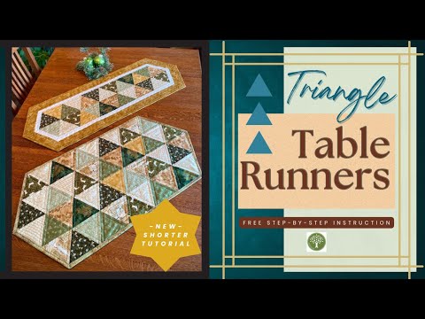 Видео: Сделайте современную треугольную дорожку, стежку на швейной машине, БЕСПЛАТНОЕ руководство