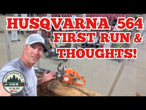 Видео: Работаем с бензопилой Husqvarna 564XP с инжектором! Выставка Equip Expo!