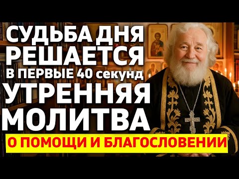 Видео: СУДЬБА ДНЯ РЕШАЕТСЯ В ПЕРВЫЕ 40 сек! Утренняя молитва вместе с священником о помощи и благословении
