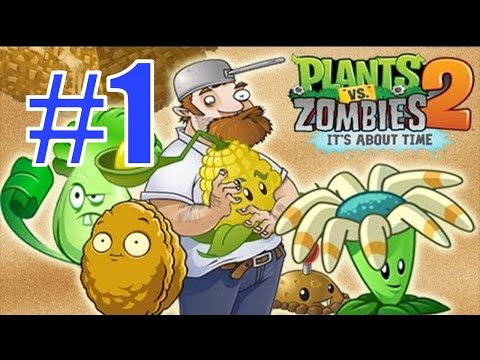 Видео: Plants vs Zombies 2 - Начало Игры + Древний Египет - Прохождение с Андромаликом, 1 часть