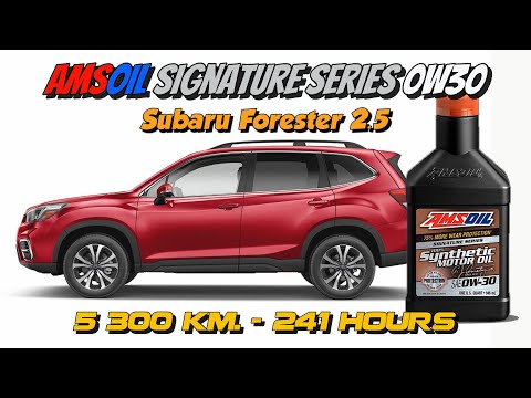 Видео: Amsoil Signature Series 0w30 (отработка из Subaru Forester FB25D - 5 300 км.,  241 моточас)