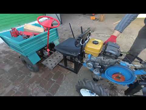 Видео: Минитрактор из мотоблока и переднего адаптера. Руководство по сборке.(Подробно)