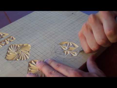 Видео: Геометрическая резьба по дереву. Урок 33 (geometric wood carving)