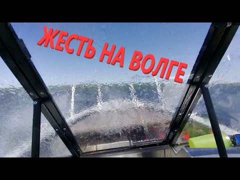 Видео: Лодка Триера 390 с полной загрузкой. Сильный ветер.