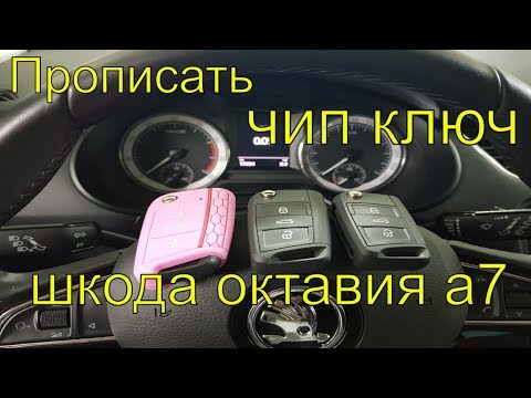Видео: Ключ шкода Октавия а7 купить, прописать, чип для автозапуска, дубликат ключей, чип ключ шкода