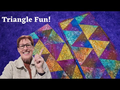 Видео: Учебное пособие по изготовлению дорожки для стола в форме треугольника под углом 60 градусов