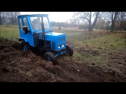Видео: #самодельный_трактор 🚜 с ДВС ВАЗ осенняя пахота