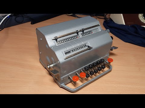 Видео: Арифмометр ВК-1 (1976) | soviet mechanical calculator VK-1