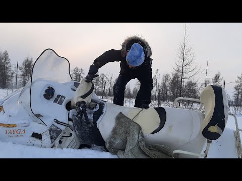 Видео: Тайга Патруль 551 SWT. Катаемся, попали в верховодку и снегоход превращается в лодку.