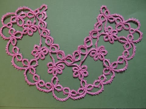 Видео: Фриволите  иглой Детский воротник