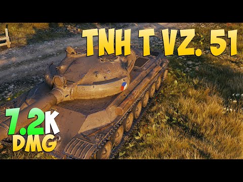 Видео: TNH T Vz. 51 - 5 Kills 7.2K DMG - Все АФК! - Мир Танков