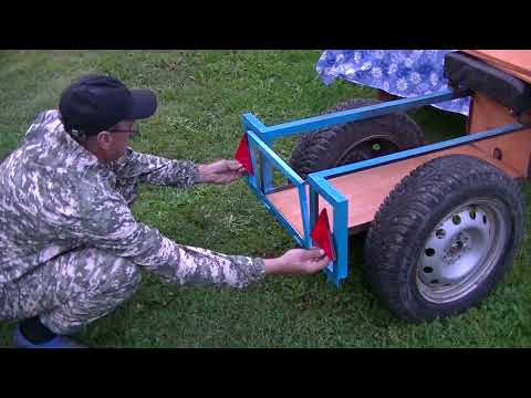 Видео: Микро-трактор из мотоблока. Растёт кузов, испытания продолжаются.