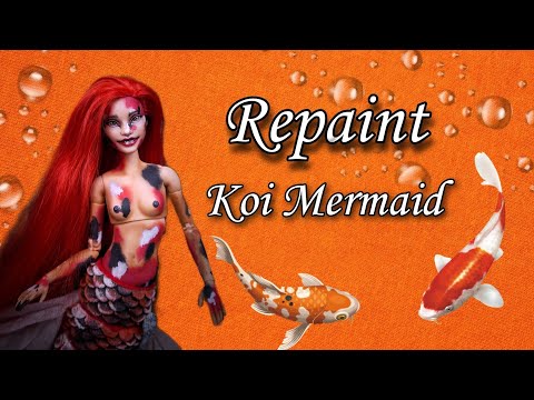 Видео: Шарнирный хвост и пруд из эпоксидной смолы 🌸 ООАК Русалка Кои на базе Barbie Color Reveal