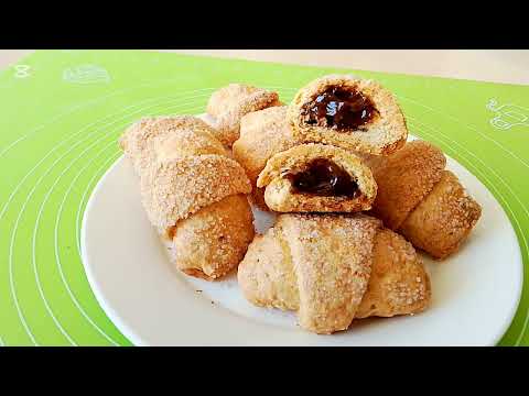 Видео: Сгущёнкамен ең дәмді рогалики!Аузында еритін!/Самые вкусные рогалики со сгущёнкой!Тают во рту!