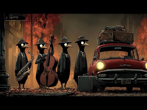 Видео: Пингвины Круизят по Осенним Улицам — Джаз для Глубокой Концентрации и Учёбы