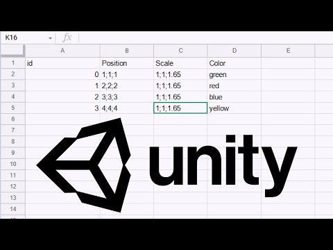 Видео: Google таблицы в Unity