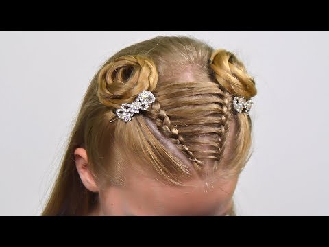 Видео: КРАСИВАЯ прическа с НЕОБЫЧНЫМ плетением и двумя ГУЛЬКАМИ #76  #LGH