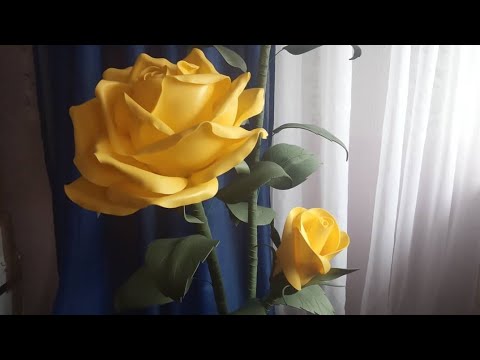 Видео: Часть 4. Роза торшер из изолона в цветочном горшке.