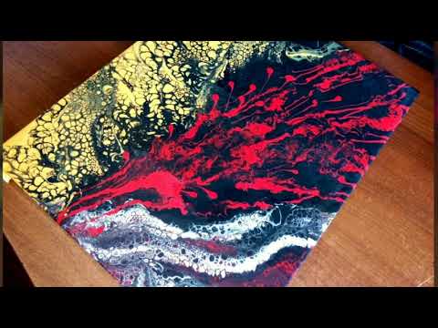Видео: Техника Fluid Art: КРАСКИ С КЛЕЕМ ПВА на строительном колере.