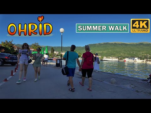 Видео: Summer WALK TOUR Travel - OHRID, Macedonia (2024) 【4K】 🚶‍♂️ Лето, прошетка низ ОХРИД, Македонија 🇲🇰