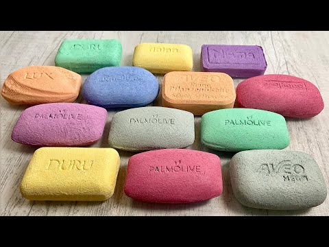 Видео: Painted soap ASMR soap Satisfying video Soap crunch Резка крашенного мыла АСМР Хруст мыла