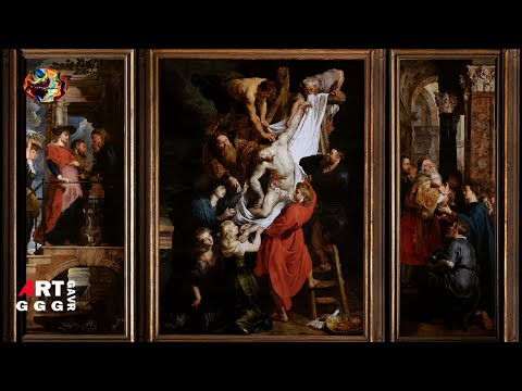 Видео: Питер Пауль Рубенс. Триптих  "Снятие с Креста"