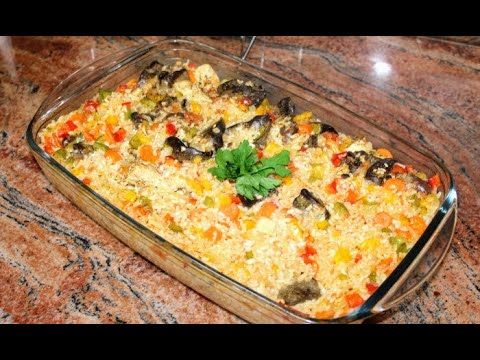 Видео: Куриная печень с рисом и овощами