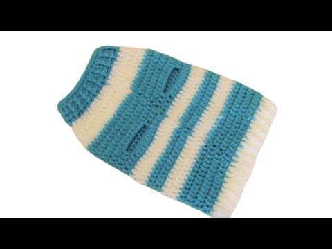 Видео: КАК СДЕЛАТЬ ВЯЗАНЫЙ СВИТЕР (СОБАКА-КОТ) КРЮЧКОМ? наряд для домашних животных