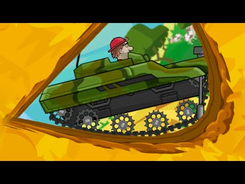 Видео: Танк Хилл Климб #25 Новые ускорители Hill Climb Racing на Машинки Кида