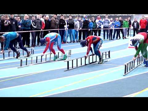 Видео: Зимний чемпионат России по пожарному спорту 2019. Подъем по штурмовой лестнице.