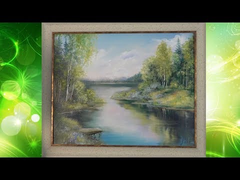 Видео: Александра Юрова художник, мастер-класс - летний пейзаж