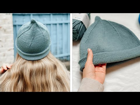 Видео: Шапка с пипкой спицами | Мастер-класс для начинающих