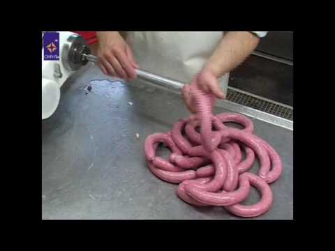 Видео: Производство колбасы. Шприц вакуумный роторный Frey С55