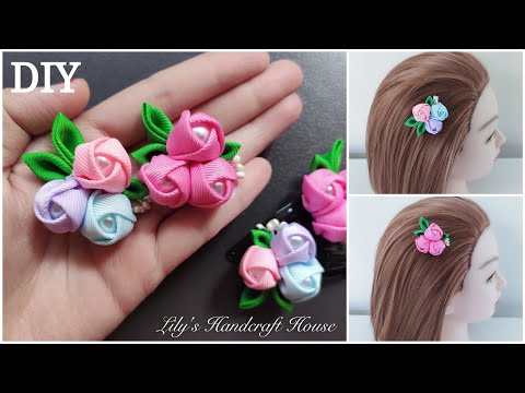 Видео: DIY grosgrain ribbon flower 5/手作/MK/Flor de fita/корсажная лента