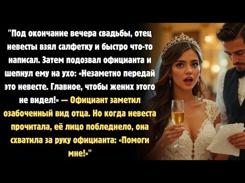 Видео: 💍 В конце свадьбы отец невесты передал ей записку… После прочтения она побледнела!