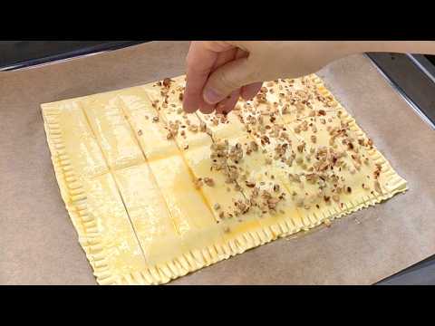 Видео: Адвентская выпечка для семьи: ореховые палочки из слоеного теста – за 20 мин!