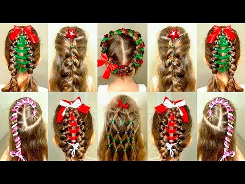 Видео: 6 новогодних причесок! Новогодние прически. Прически на новый год!