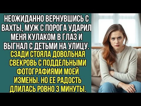 Видео: Вернувшись с вахты, муж с порога ударил меня кулаком в глаз и выгнал с детьми, на улицу