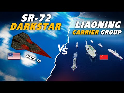 Видео: F-22 Raptor + SR-72 Darkstar против авианосной боевой группы в тылу врага | Цифровой боевой симул...
