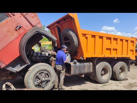 Видео: как установить запаску на кузов самосвал.