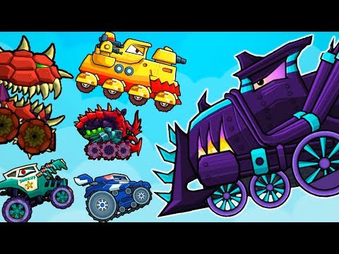 Видео: ЛОКОМАШИНА VS ВСЕ БОССЫ Car Eats Car 3: ЧЕРЕПАХА ЖЕСТЯНКА и ПОЛИЦИЯ - мульт игра про хищные машинки