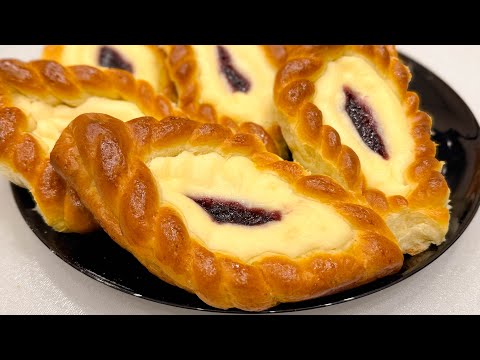 Видео: Воздушные булочки с творогом и джемом!