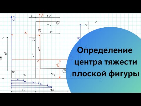 Видео: Определение центра тяжести плоской фигуры