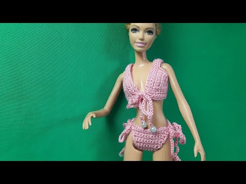 Видео: Урок вязания лифа чашечки с лямками для Барби. Часть 1. Barbie Crochet. Мастер-класс.