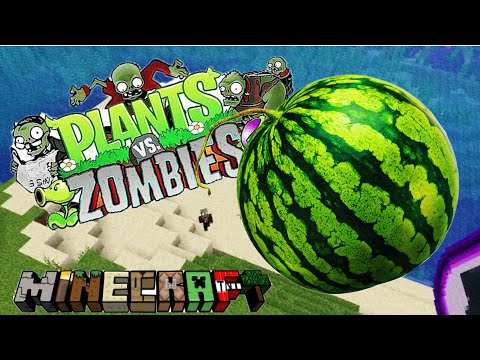Видео: ЗОМБИ ПОЛУЧИЛ АРБУЗОМ. МОД на МАЙНКРАФТ ПВЗ. Plants vs Zombies