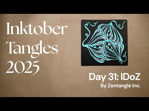 Видео: Inktober Tangles - День 31 - IDoZ
