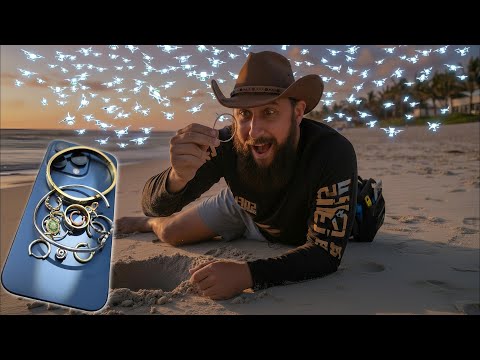 Видео: Поиск сокровищ после шоу с дронами | Пляжный металлоискатель