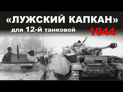 Видео: "Лужский капкан" для 12-й танковой. 1944 г.