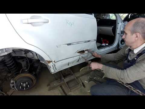 Видео: Кузовной ремонт. Покраска авто. Могилёв. Рваная дверь. 1 часть