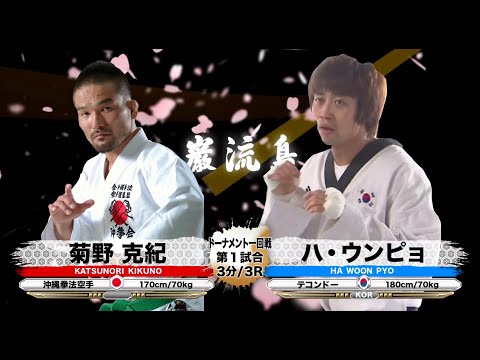 Видео: [Каратэ x Тхэквондо] Кацунори Кикуно против Ха Ын Пё [Остров Ганрю]